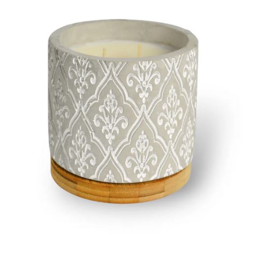 16 OZ Damask Stone Queen of Bourbon Candle - Image 2