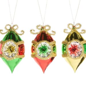 5.5’ Vintage Teardrop Tinsel Ornament